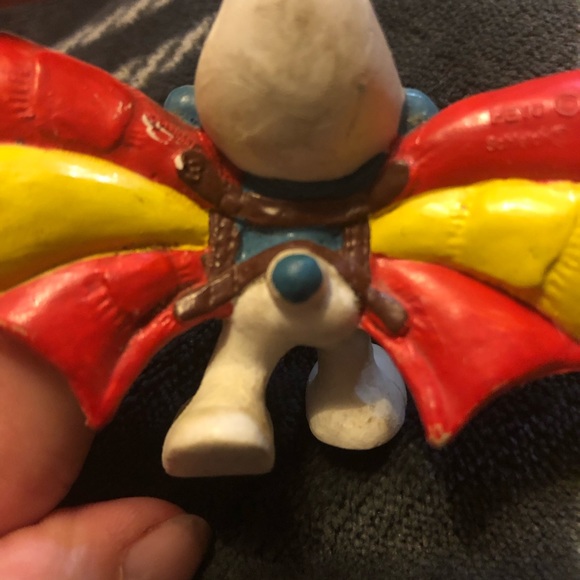 Smurfs 20036 Hang Glider Smurf Flying Wings Vintage Figure PVC Toy Figurine 80's - Picture 5 of 13